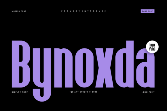 Bynoxda Font: Bold and Vertical