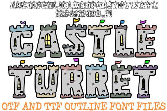 Castle Turret Font for Editorial Design