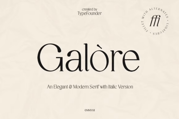 Galore: A Premium Serif Font