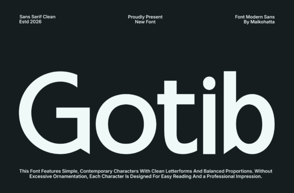 Gotib: A Modern Font for Creative Makers