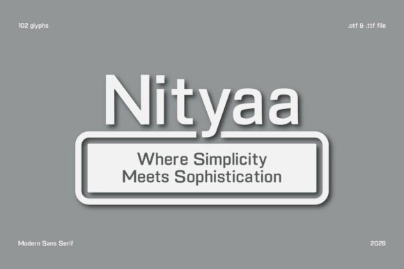 Nityaa: A Modern Sans Serif for Elegant Design