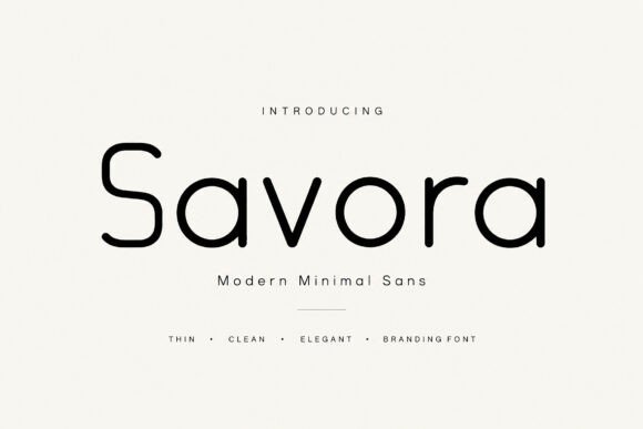 Savora: A Modern Sans Serif Font