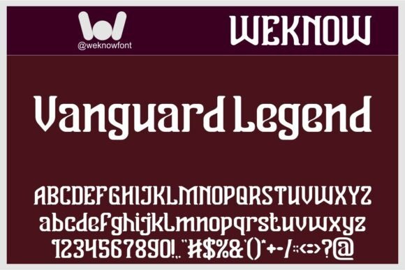 Vanguard Legend Font for Business