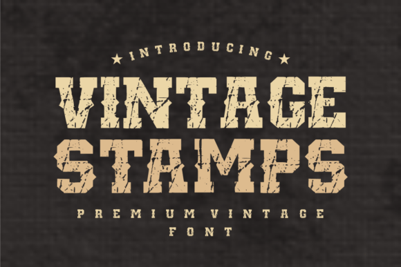 Vintage Stamps Font for Web Design